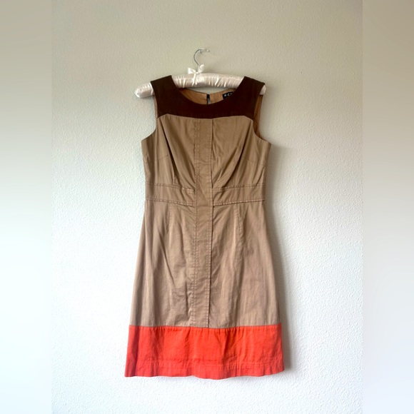 || BCBG 🤎🧡COLOR BLOCK DRESS || - Picture 1 of 3